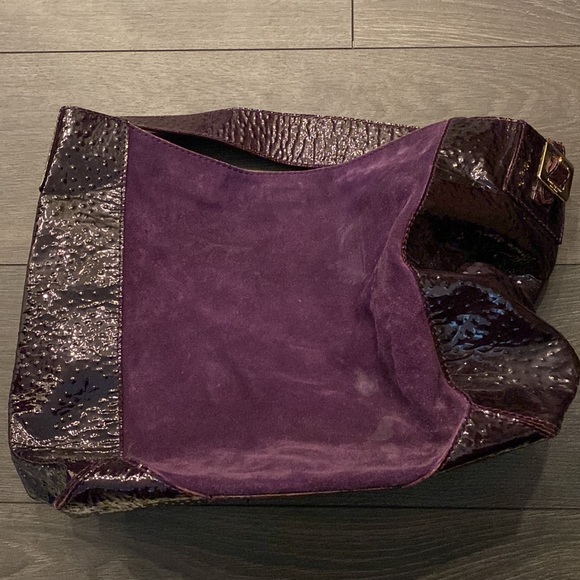 Kate Spade Purple Leather and Suede Handbag - Picture 2 of 3